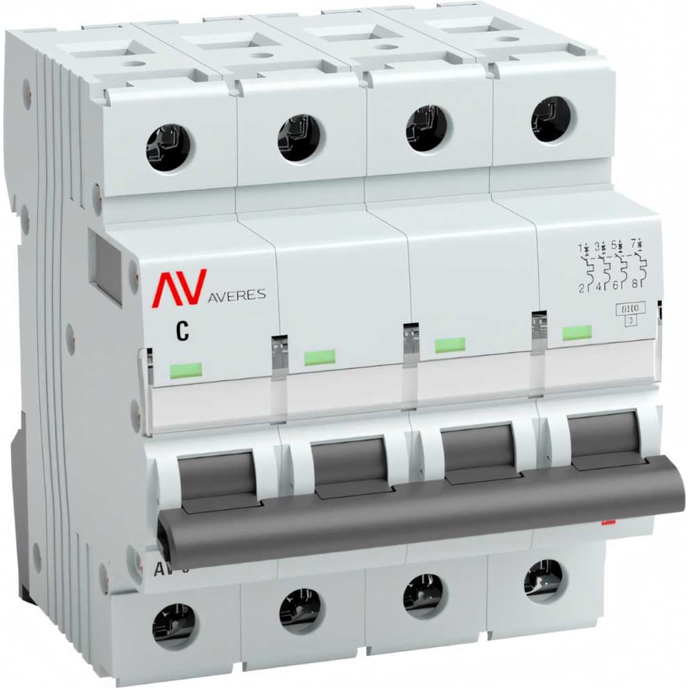 Изображение товара Автоматический выключатель EKF AVERES AV-6 4P 40A IP20