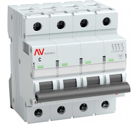 Изображение товара Автоматический выключатель EKF AVERES AV-6, 4P, 40A, C, 6kA mcb6-4-40C-av