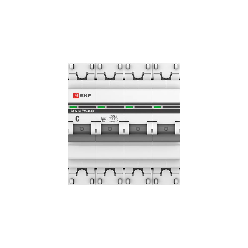 фото Автоматический выключатель ekf proxima ва 47-63, 4p, 50а, c, 4,5ka, sq mcb4763-4-50c-pro