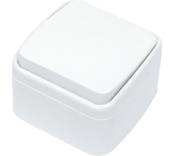 Изображение товара 1-клавишный выключатель EKF Минск ОП 10А белый Basic EGV10-021-10