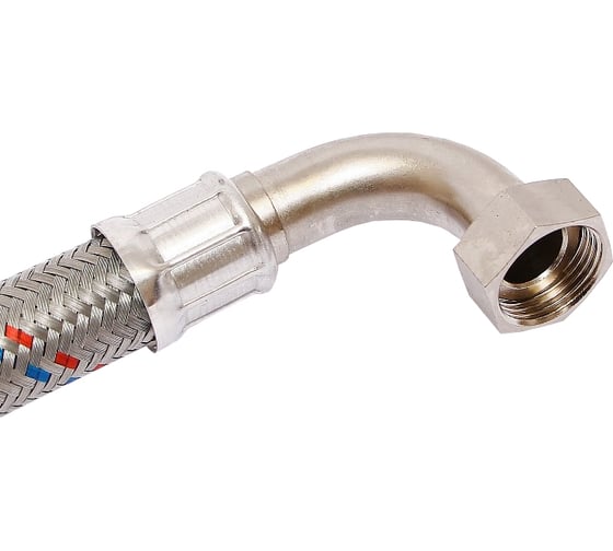 Изображение товара Гибкая подводка для воды Uni-Fitt НВ 1" 60 см DN 25 с угловым отводом 505S4406