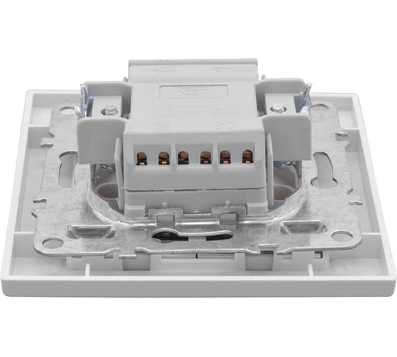 Изображение товара Двухклавишный выключатель с индикатором EKF Минск СП, 10А, белый Basic ERV10-123-10