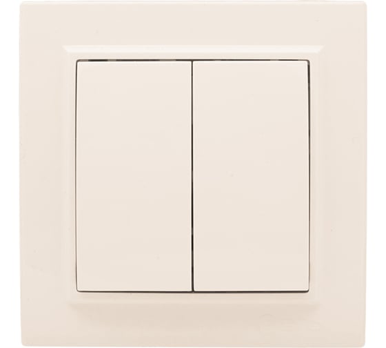 Изображение товара 2-клавишный выключатель EKF СП Минск 10А бежевый ERV10-023-20