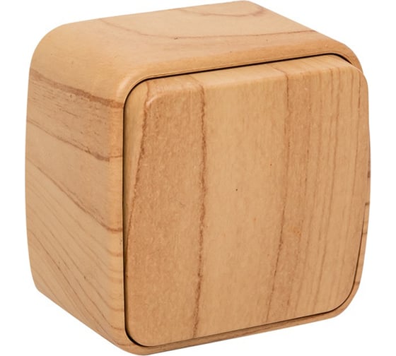 Изображение товара 1-клавишный выключатель EKF Минск ОП 10А светлое дерево EGV10-021-30