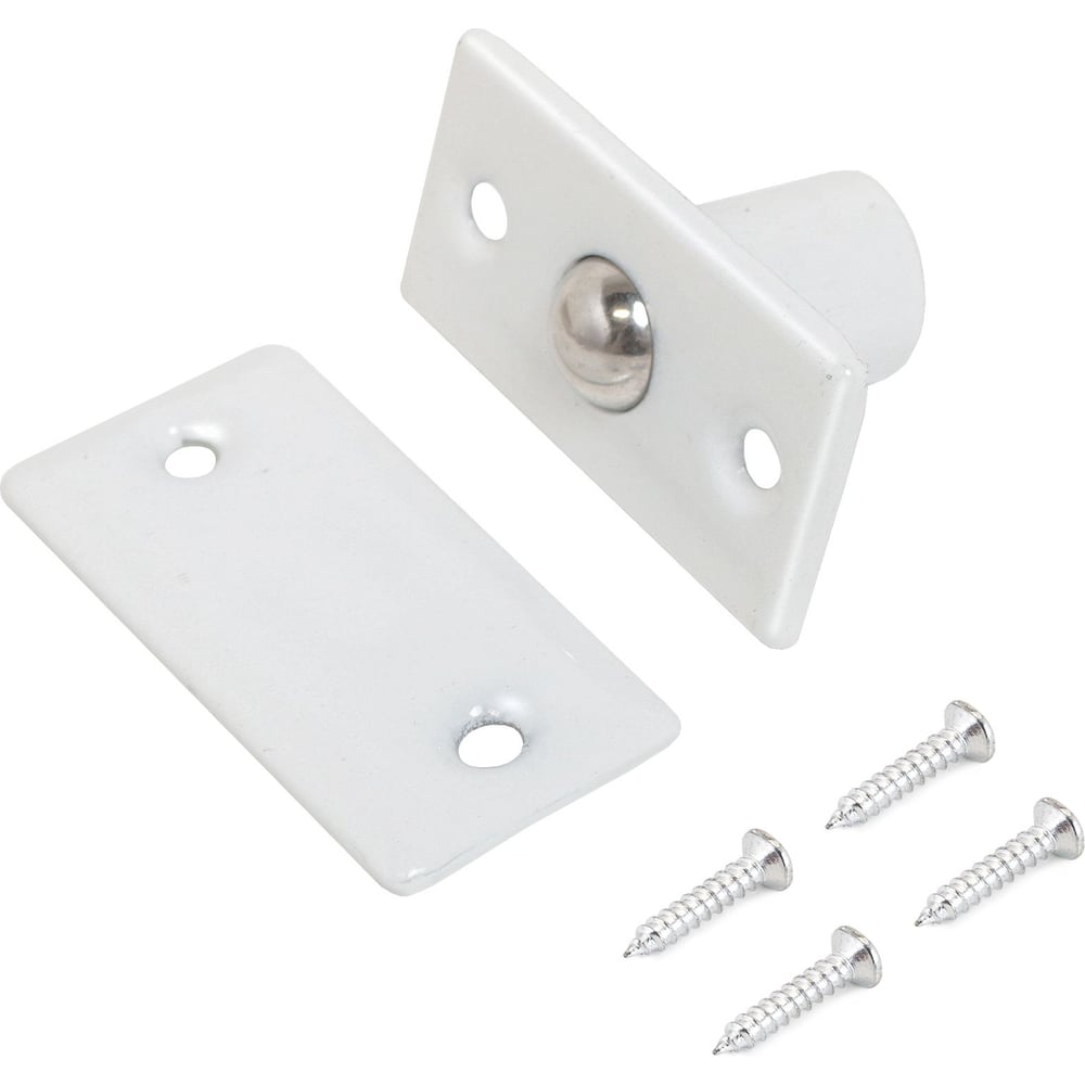 Изображение товара Шариковый фиксатор для межкомнатных дверей Стандарт 588 WW белый