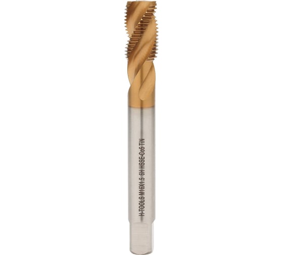 Изображение товара Машинный метчик с винтовой канавкой H-Tools М16 шаг 1.5 мм DIN374 HSSE-TiN 513X01-D2-0161