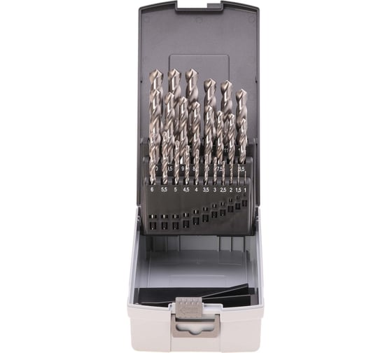 Изображение товара Набор сверл по металлу 1-13 мм, DIN338, HSS-G 135°, 25 шт H-Tools 214215ROHT