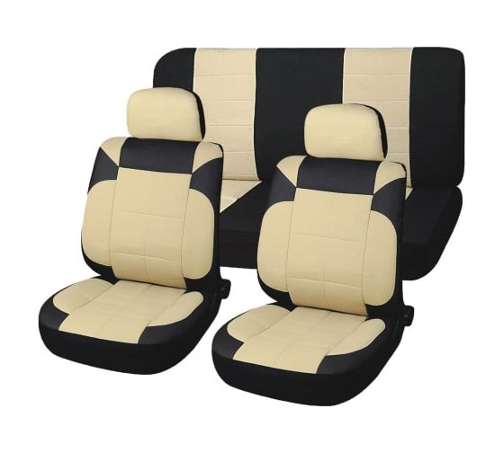 Изображение товара Чехлы сиденья Prestige-4 SKYWAY экокожа 11 предм. черно/бежевый S01301014