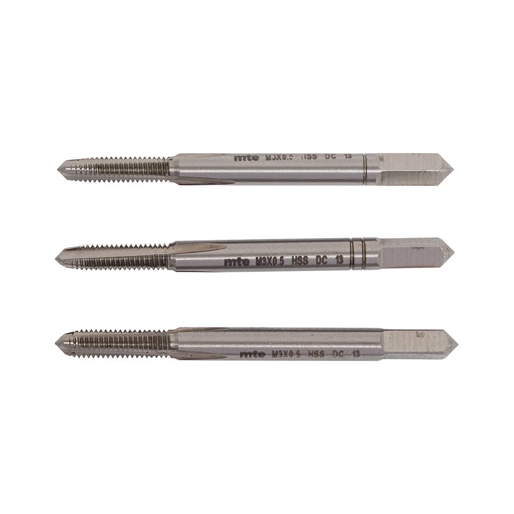Изображение товара Ручной метчик MTE HSS DIN352 3 шт. M3x0,5 26393