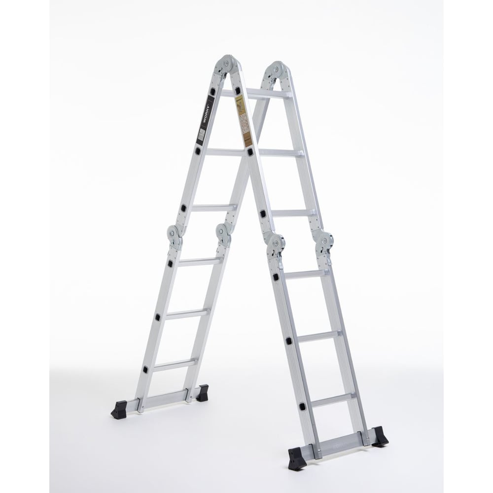 Изображение товара Рабочая лестница-стремянка трансформер WORKY 4x3 максимальная высота 3.6 м