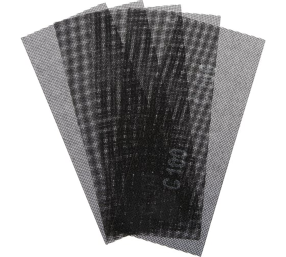 Изображение товара Сетка абразивная PRO, водостойкая, карбид кремния, 115x280 мм, Р100, 5 шт ТУНДРА 1857956