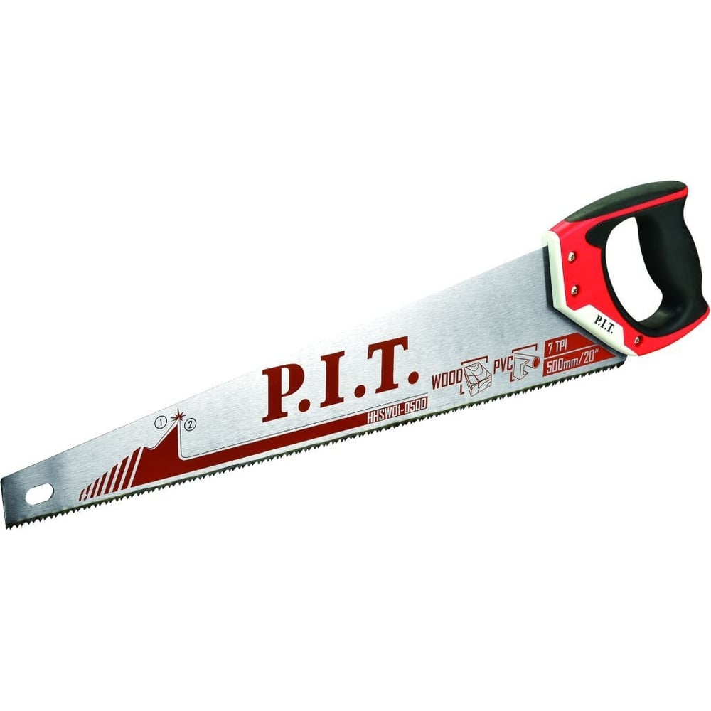 Изображение товара Ножовка по дереву P.I.T. 500 мм 7 зубьев HHSW01-0500