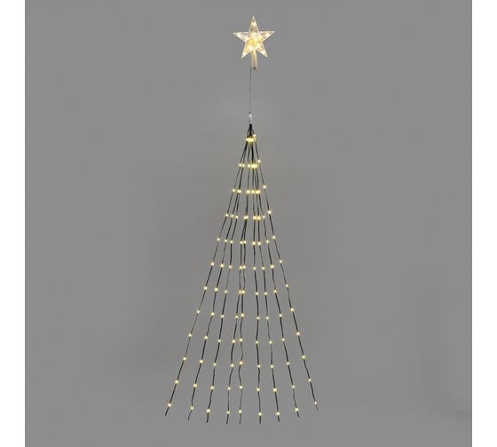 Изображение товара Светодиодная гирлянда из росы с верхушкой на елку Neon-Night 9 нитей х 2м, 200LED, эффект водопада, теплый белый цвет, 230В 315-896