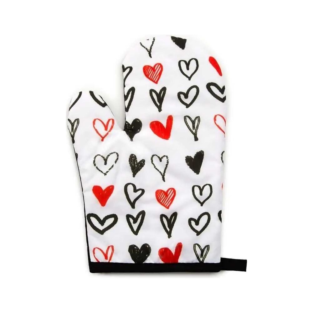 Изображение товара Варежка Этель Love Life Сердечки 26х16 см, 100% полиэстер 4485849