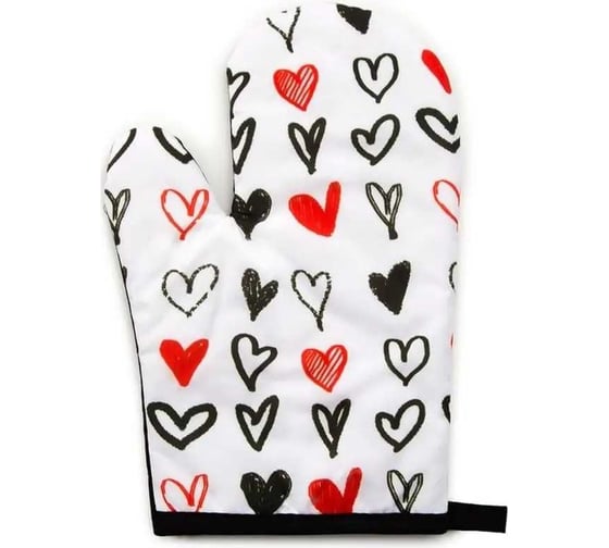 Изображение товара Варежка Этель Love Life Сердечки 26х16 см, 100% полиэстер 4485849
