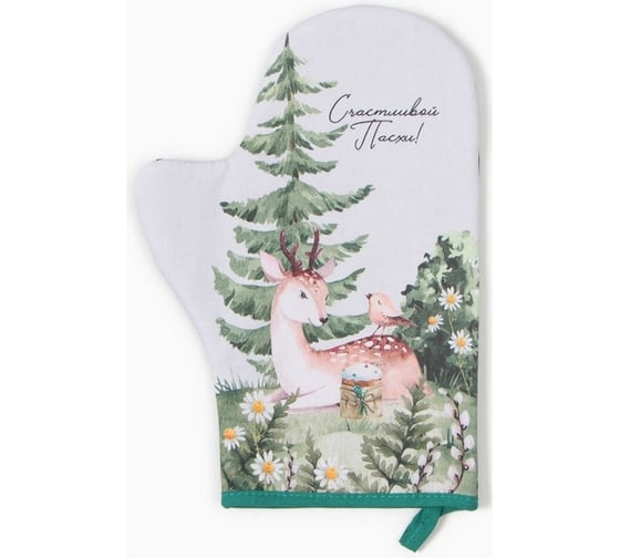 Изображение товара Варежка-прихватка Этель Лесная сказка 20x28 см, саржа, 100% хлопок, ватин 250 г/м2 9892082