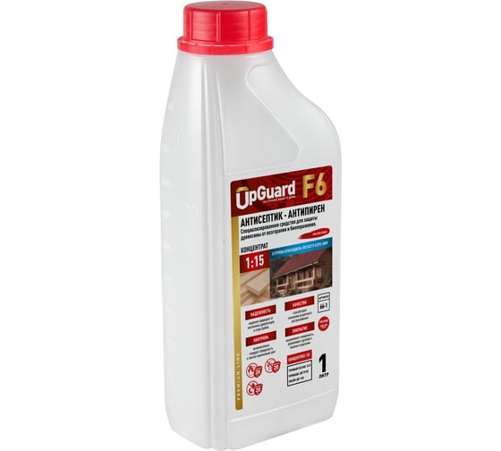Изображение товара Антисептик-антипирен ll гр. для защиты древесины на срок до 20 лет UPGUARD F6 1л, концентрат 1:15 66-1