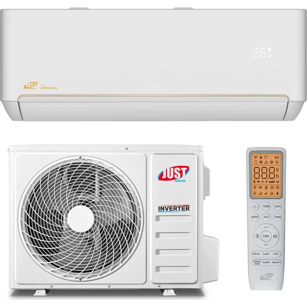 Изображение товара Сплит-система JUST Aircon JAC-12HPSIA/TPF 3.52 кВт Wi-Fi инвертор