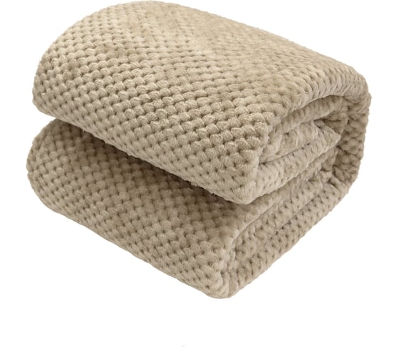 Изображение товара Плед ND Home велсофт вафля, бежевый, полиэстер, 200x220 см, 260 г/м 306815