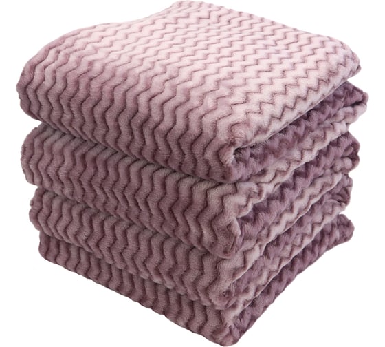 Изображение товара Плед ND Home велсофт зигзаг, лилия, полиэстер, 200x220 см, 260 г/м 306817