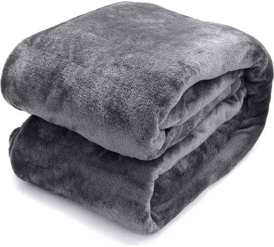 Изображение товара Плед ND Home велсофт микс, светло-серый, полиэстер, 200x220 см 308005