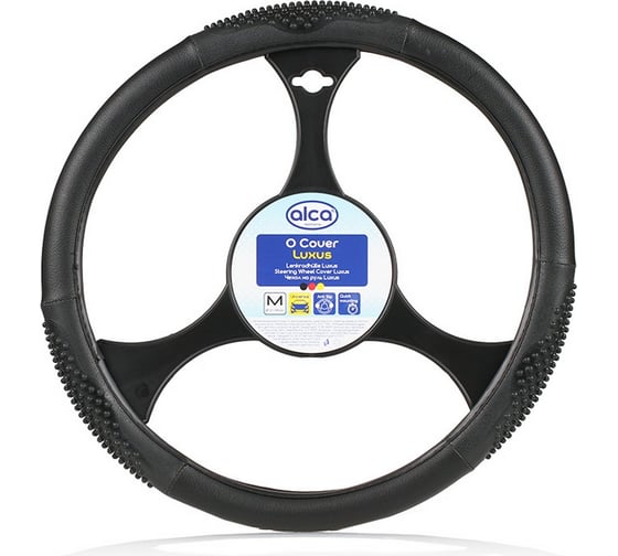 Изображение товара Чехол на руль Alca черный Luxus 3 массажные вставки 37-39 см 592000