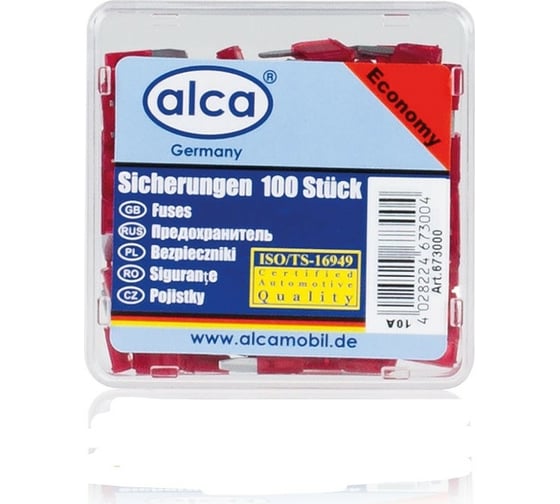 Изображение товара Флажковые предохранители Alca 10 A МИНИ, 100 шт. 673000