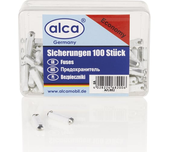 Изображение товара Предохранители круглые Alca 100 шт, 8 А 682000