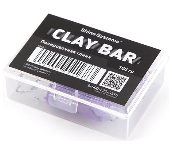 Изображение товара Глина полировальная Clay bar 100 г Shine systems SS530