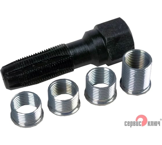 Изображение товара Слесарный набор СЕРВИС КЛЮЧ, для восстановления резьбы свеч, 77757