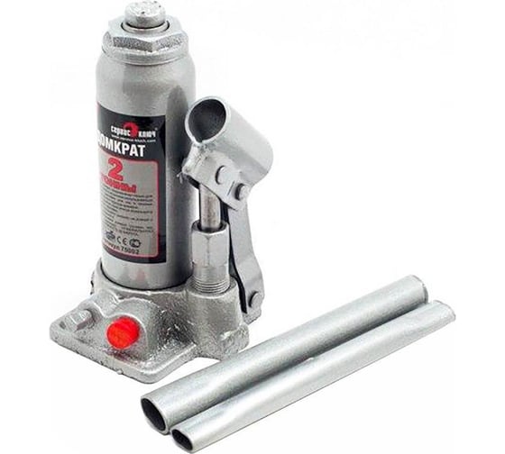 Изображение товара Гидравлический домкрат СЕРВИС КЛЮЧ 2 т, высота 158-308, кейс, 75022