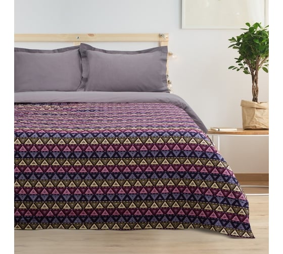 Изображение товара Гобеленовое покрывало Этель Трапеция 140х200 см, 300 г/м2, 30% хлопок,70% полиэтилен 4542648