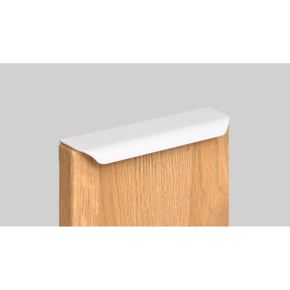 Изображение товара Белая торцевая ручка для мебели BOYARD RT110W.1/128/150, алюминий, матовая, 147 мм