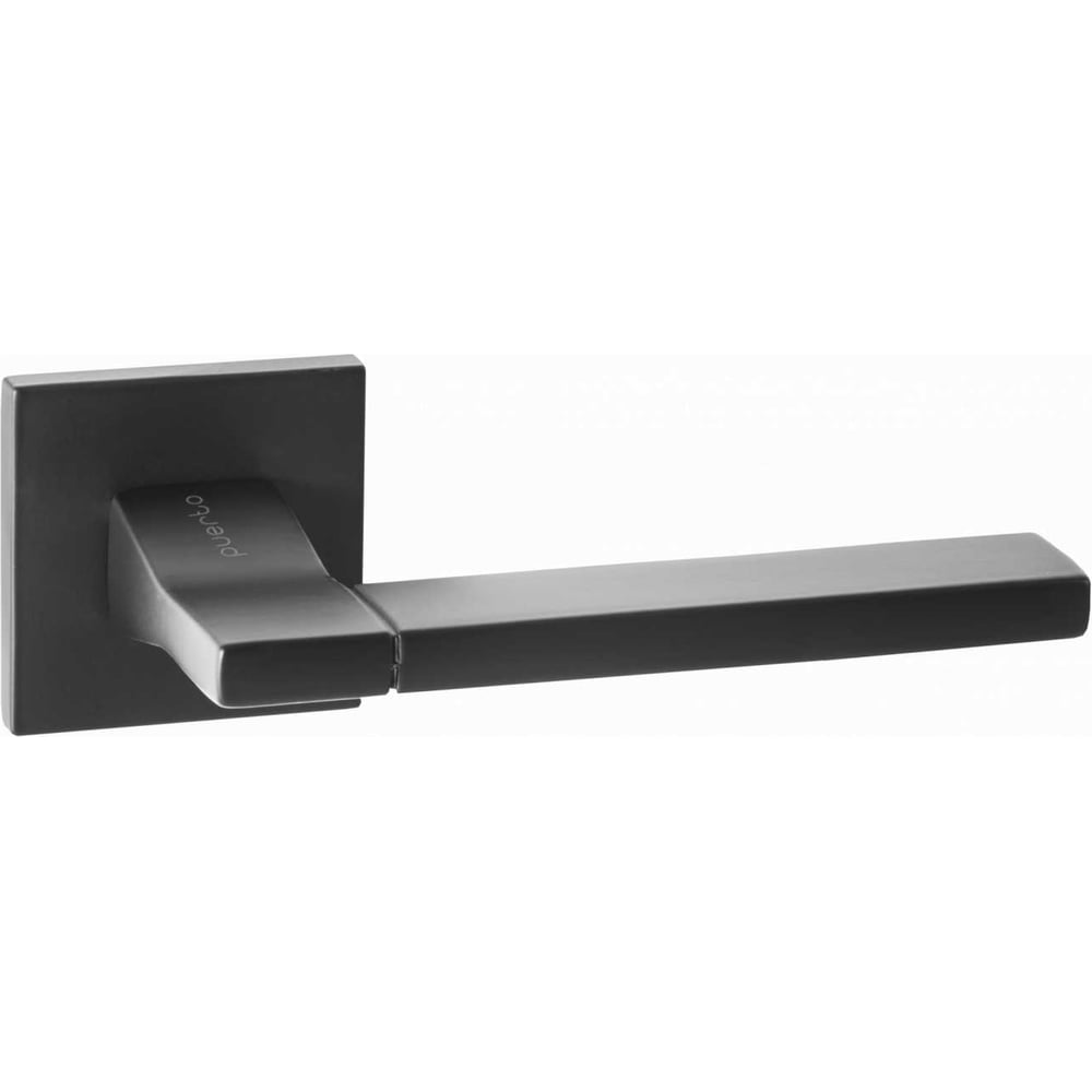 Изображение товара Дверная ручка PUERTO Тирамису серия SLIM черный алюминий гальваника межкомнатная