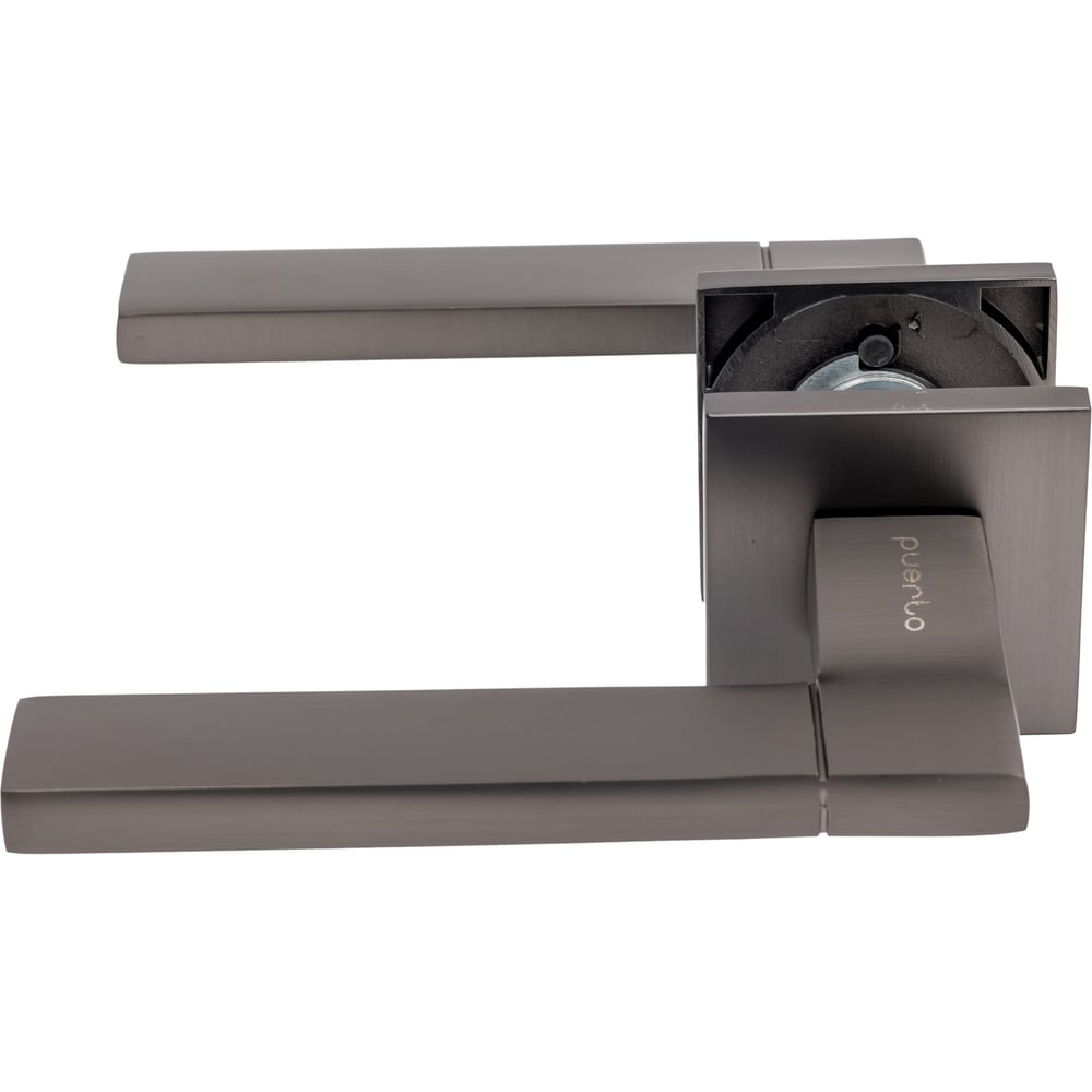 Изображение товара Дверная ручка PUERTO Тирамису серия SLIM матовый черный никель ЦАМ алюминий