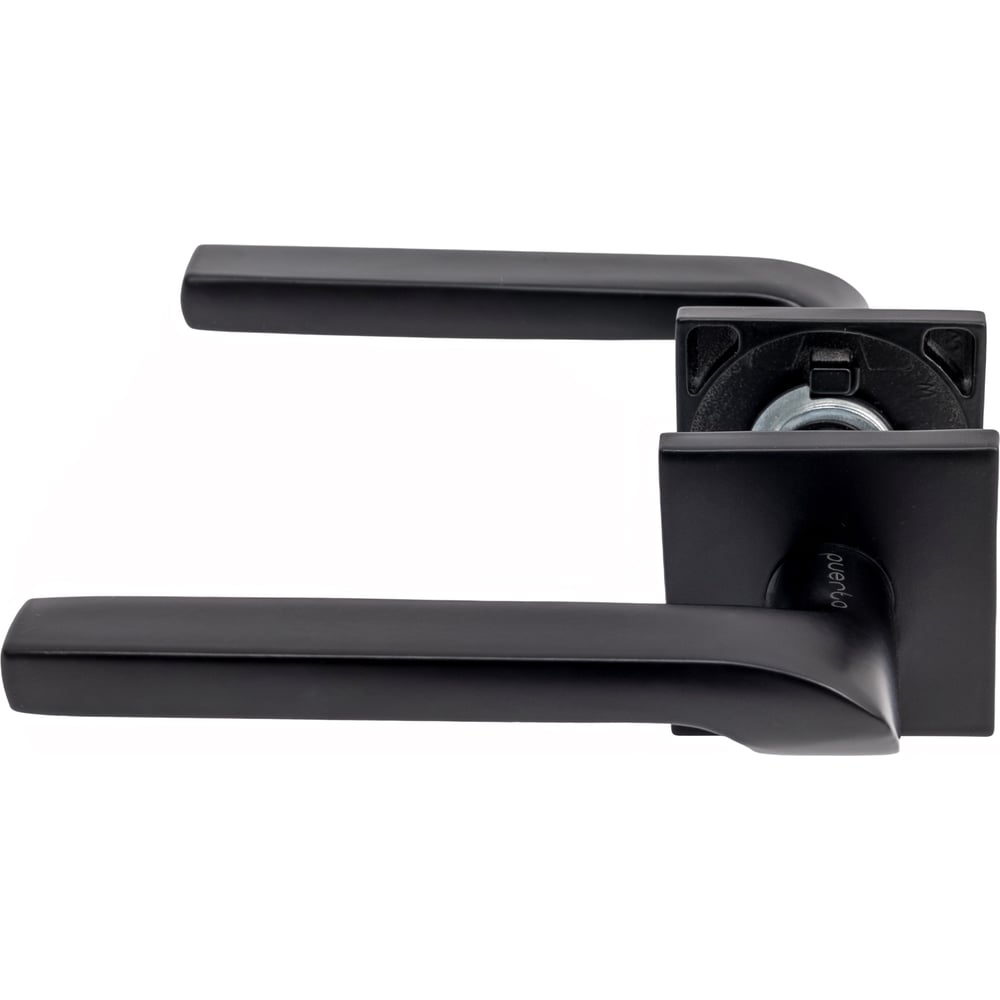 Изображение товара Дверная ручка PUERTO Пастьера серия SLIM черный алюминий гальваника межкомнатная