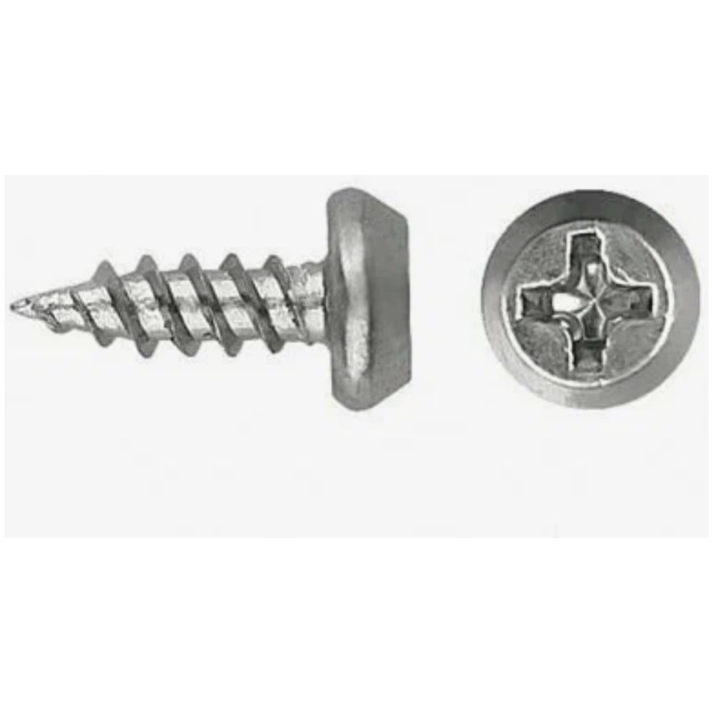 Изображение товара Саморез Доброга полуцилиндр 3.5x9.5 мм оцинкованный с пресс-шайбой