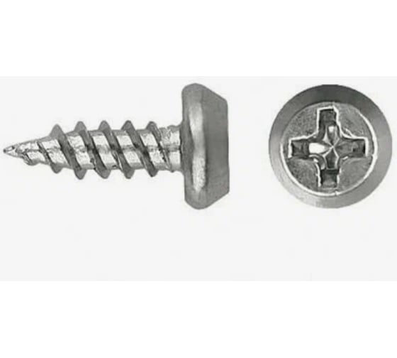 Изображение товара Саморез Доброга полуцилиндр, 3.5x9.5 мм, цинк, 2000 шт. ЦБ-00028672