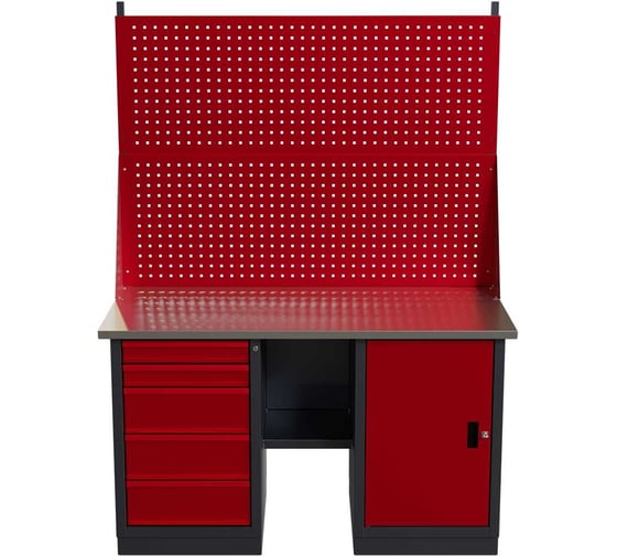 Изображение товара Слесарный двухтумбовый верстак с двойным экраном IRONMEBEL worky wk-5/wk-0 1400 M-IM00177K