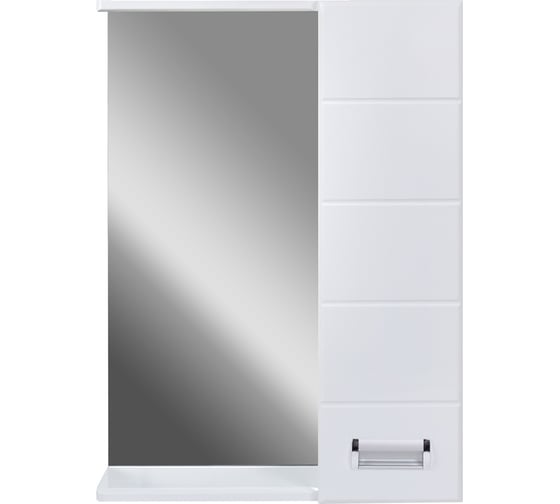 Изображение товара Зеркало DORATIZ Вега 60 правое с подсветкой, белый, со шкафчиком 2711.112