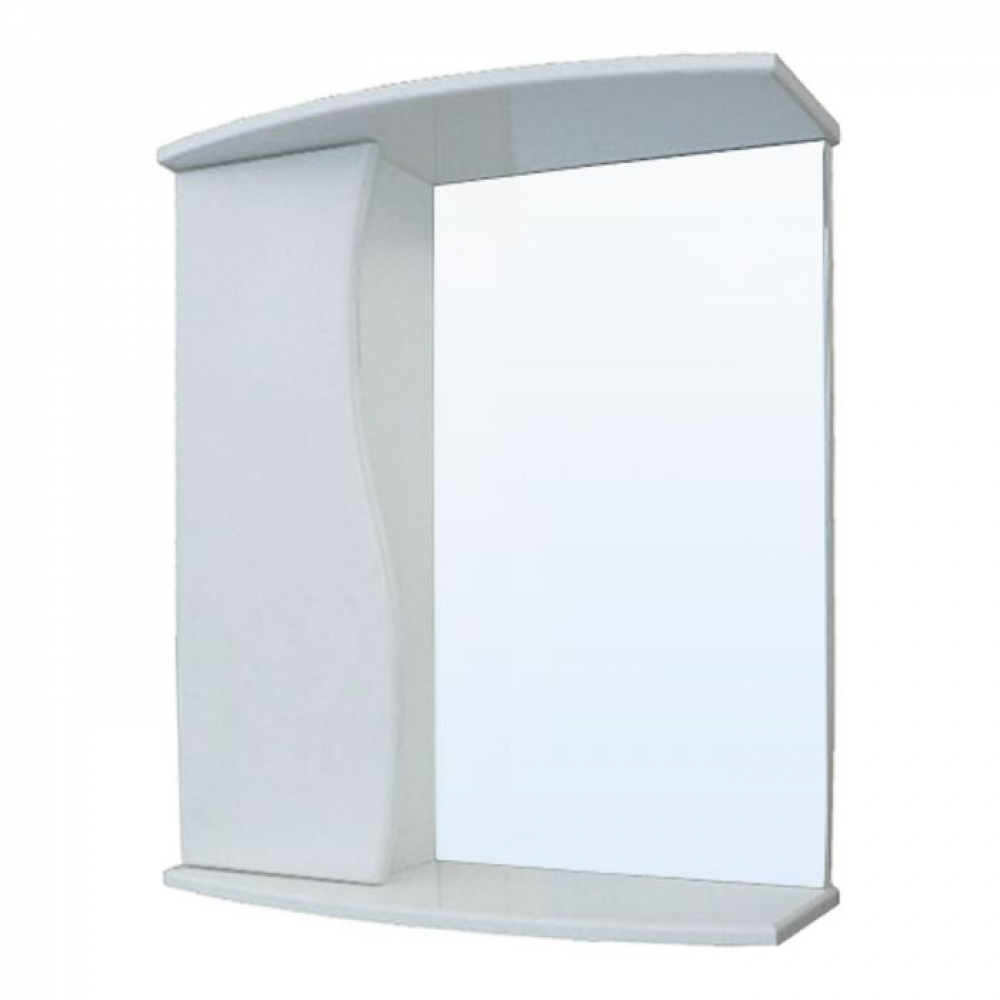 Левое зеркало Doratiz зеркало шкаф style line панда волна 60 с подсветкой белый 4650134470383