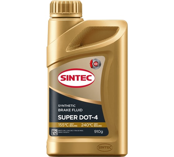 Изображение товара Тормозная жидкость Sintec SUPER DOT-4 0,910кг 800737