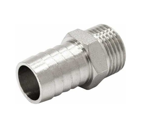 Изображение товара Штуцер для шланга с наружной резьбой 1/2", 18 мм, никелированный STI ТТ000013408