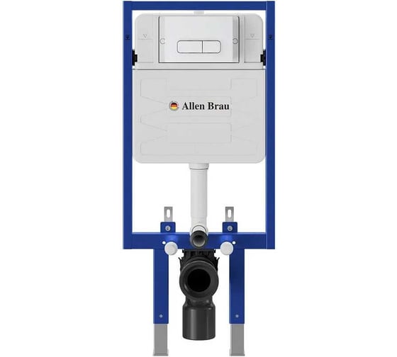 Изображение товара Инсталляция для подвесного унитаза ALLEN BRAU PNEUMATIC PRO 2.0 патрубки, без кнопки смыва, 1100x95x500 мм 9.11103.20 (325595) 00325595