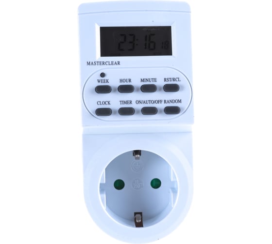 Изображение товара Розетка с электронным таймером Smartbuy недельный+суточный 3600Вт SBE-STE1