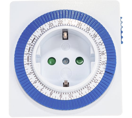 Изображение товара Розетка с механическим таймером Smartbuy 3600Вт, 96 вкл./выкл. сутки, интервал 15 мин. SBE-STM1