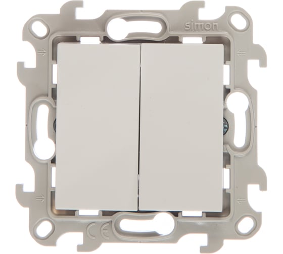 Изображение товара Двухклавишный переключатель Simon бел 2410397-030