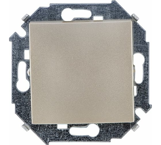 Изображение товара Проходной одноклавишный выключатель Simon с 3-х мест перекрёстный, 16А 250В, винт. зажим, шампань 1591251-034