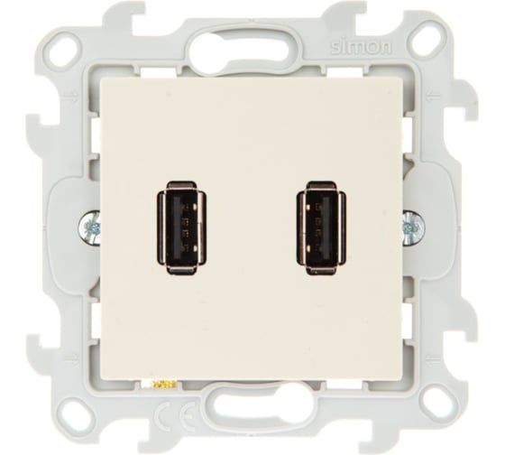 Изображение товара Коннектор Simon 2хUSB, сл кость 2411090-031