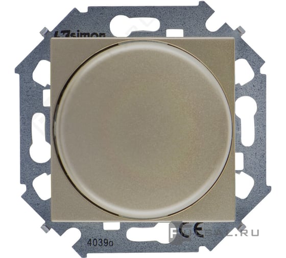 Изображение товара Поворотно-нажимной регулятор напряжения Simon электр., переключатель, 500Вт 230В 1591790-034